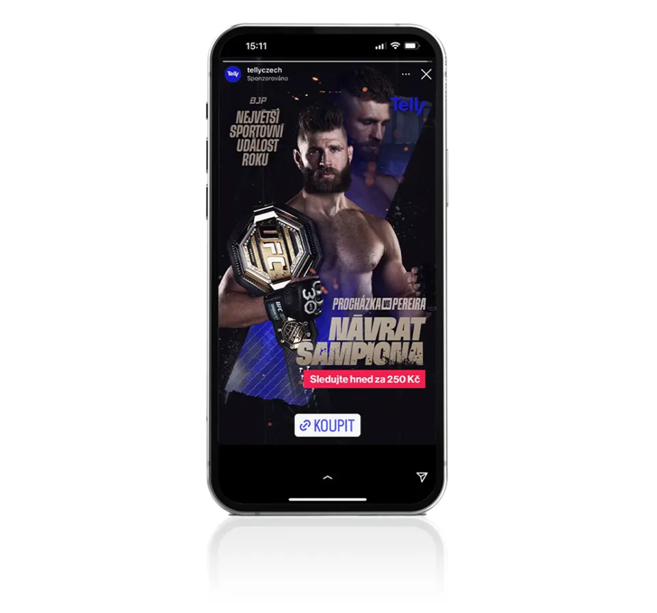 Kampaň UFC 295 na mobilu